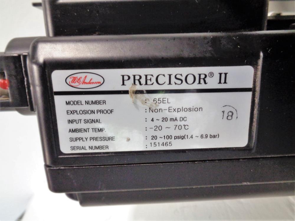 W.E. Anderson Lin-E-Aire Actuated Hi-Flow Control Valve 1/2" NPT w/ Precisor II